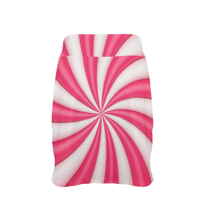 Vortex Twist Swirl Candy Print 17" Golf & Pickleball Skort with Pockets