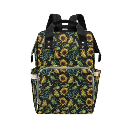 Sunflower Print Design LKS308 Diaper Bag Backpack