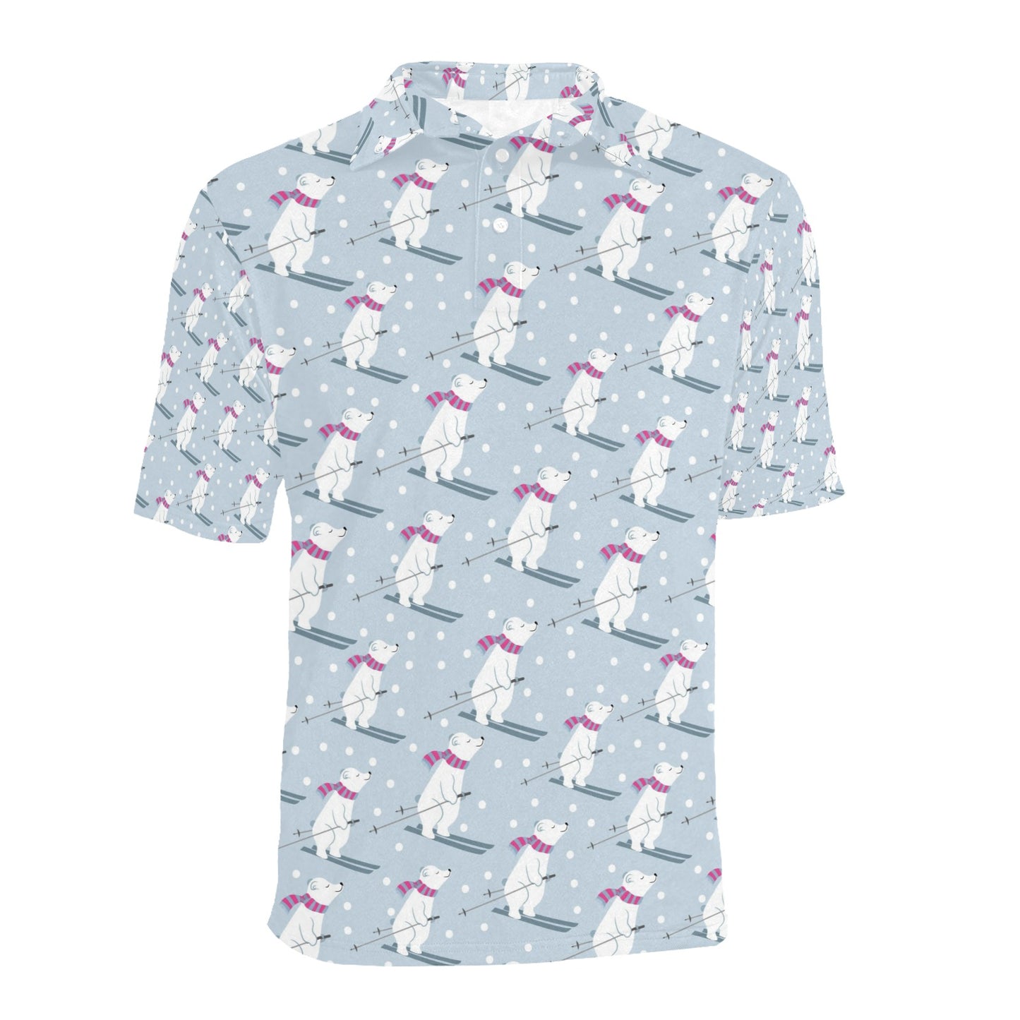 Ski Print Design LKS307 Men Polo Shirt