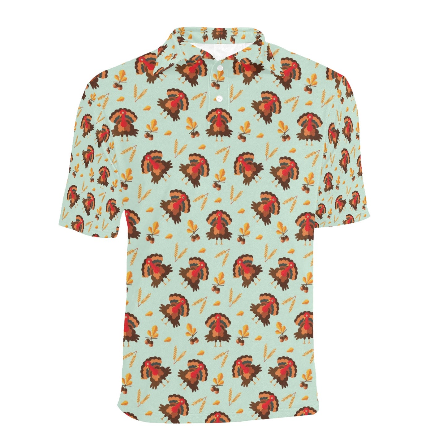 Thanksgiving Print Design LKS309 Men Polo Shirt