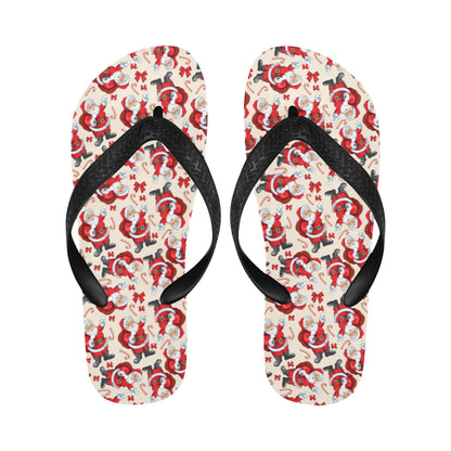 Santa Christmas Themed Print Design LKS302 Flip Flops