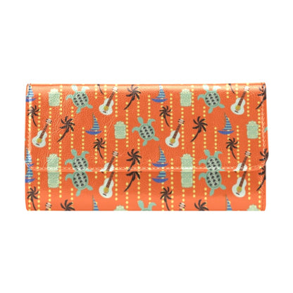 Ukulele Print Design LKS402 Women's Trifold Wallet