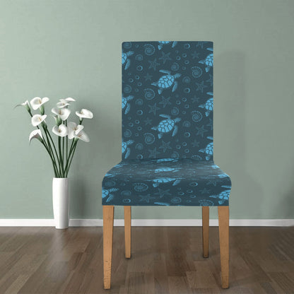 Sea Turtle Print Design LKS308 Dining Chair Slipcover