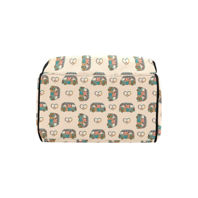 Hippie Van Peace Print Design LKS303 Diaper Bag Backpack