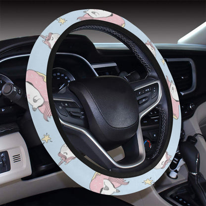 Unicorn Print Design LKS303 Steering Wheel Cover with Elastic Edge