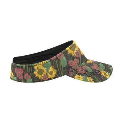 Sunflower Print Design LKS303 Unisex Sun Visor