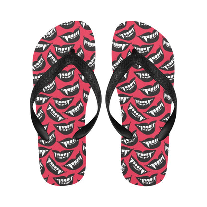 Vampire Lips Print Design LKS305 Flip Flops
