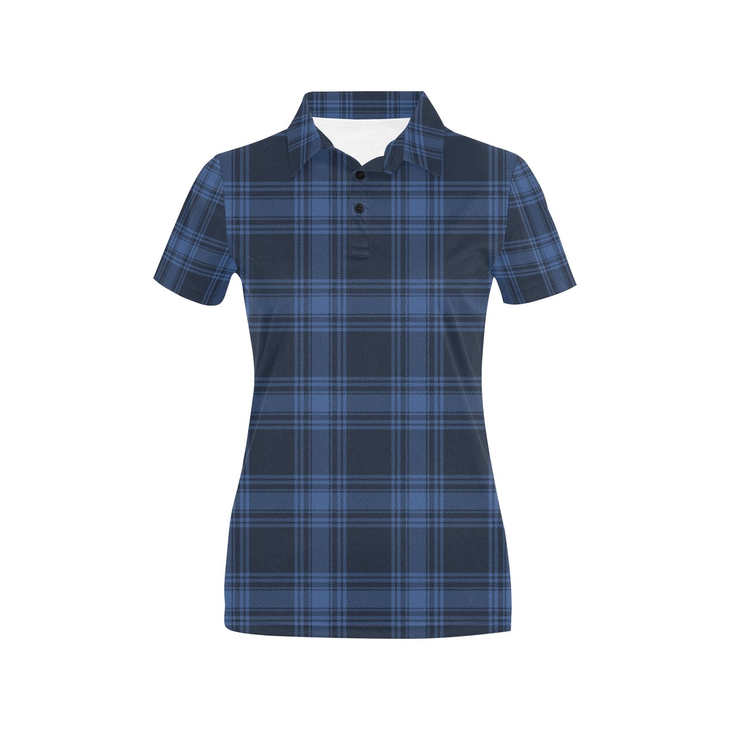 Tartan Blue Print Design LKS304 Women's Polo Shirt