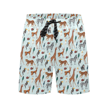 Safari Animal Print Design LKS306 Men's Swim Trunks Beach Shorts