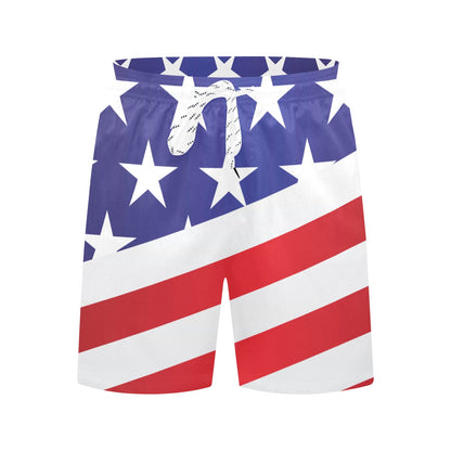 American flag Print Men's Swim Trunks Beach Shorts