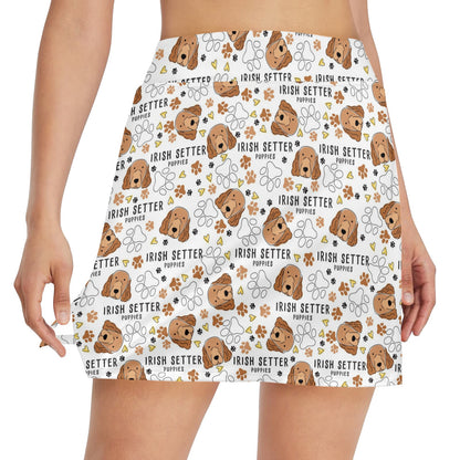 Setters Irish Print Design LKS301 17" Golf & Pickleball Skort with Pockets