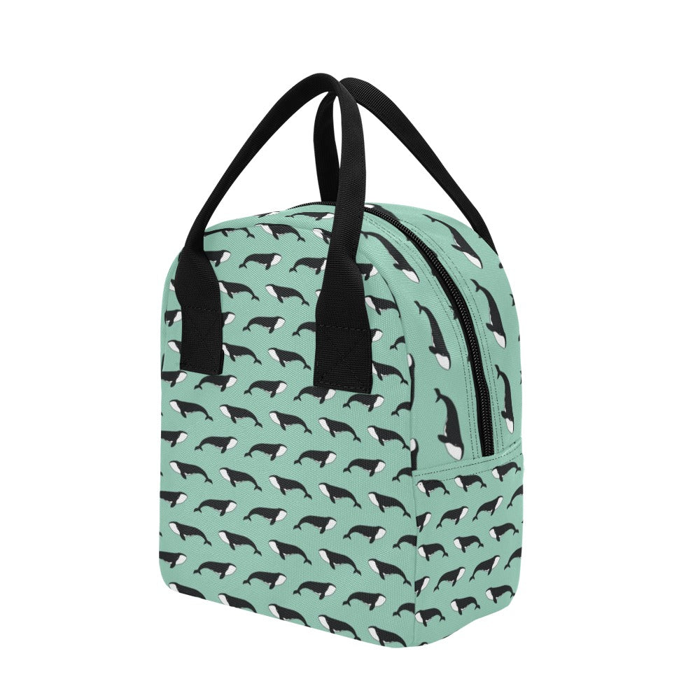 Whale Print Design LKS307 Insulated Lunch Bag