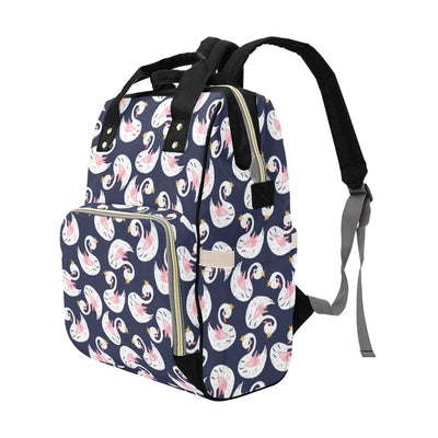 Swan Print Design LKS403 Diaper Bag Backpack