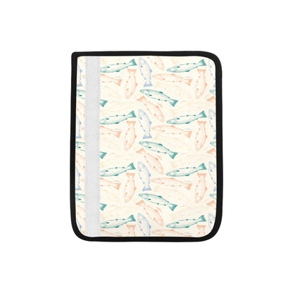 Salmon Fish Print Design LKS305 Car Seat Belt Cover