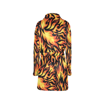 Flame Fire Design Pattern Women's Fleece Robe