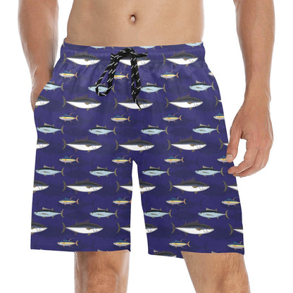 Tuna Fish Print Design LKS304 Men's Swim Trunks Beach Shorts