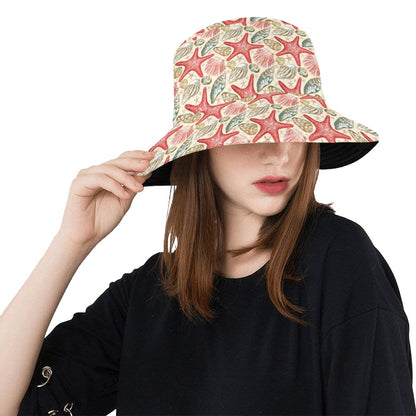 Seashell Print Design LKS301 Unisex Bucket Hat