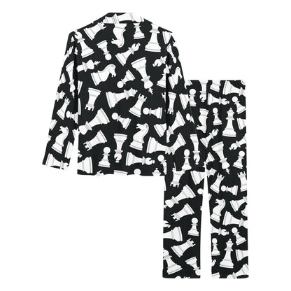 Chess Pattern Print Design 01 Women's Long Pajama Set