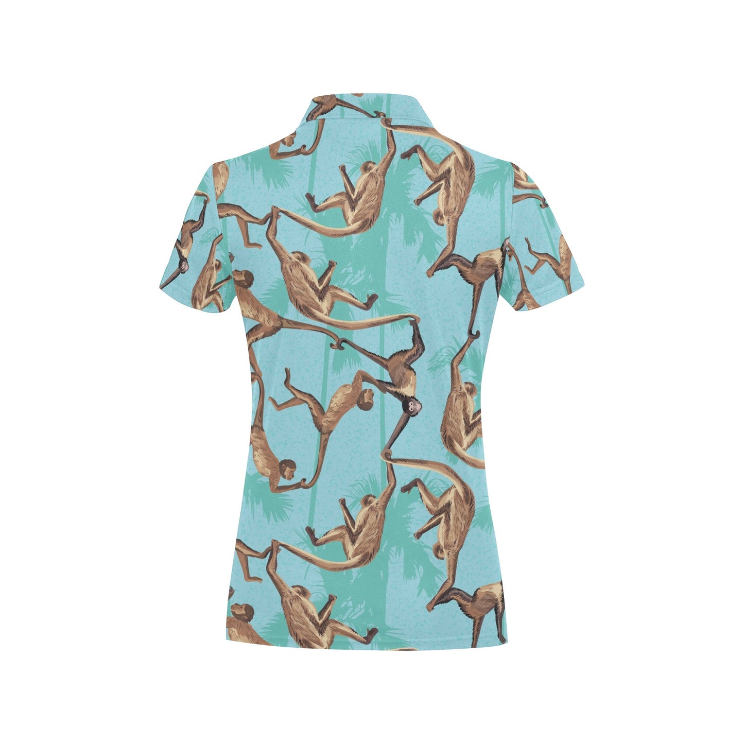 Monkey Pattern Print Design 04 Women's Polo Shirt