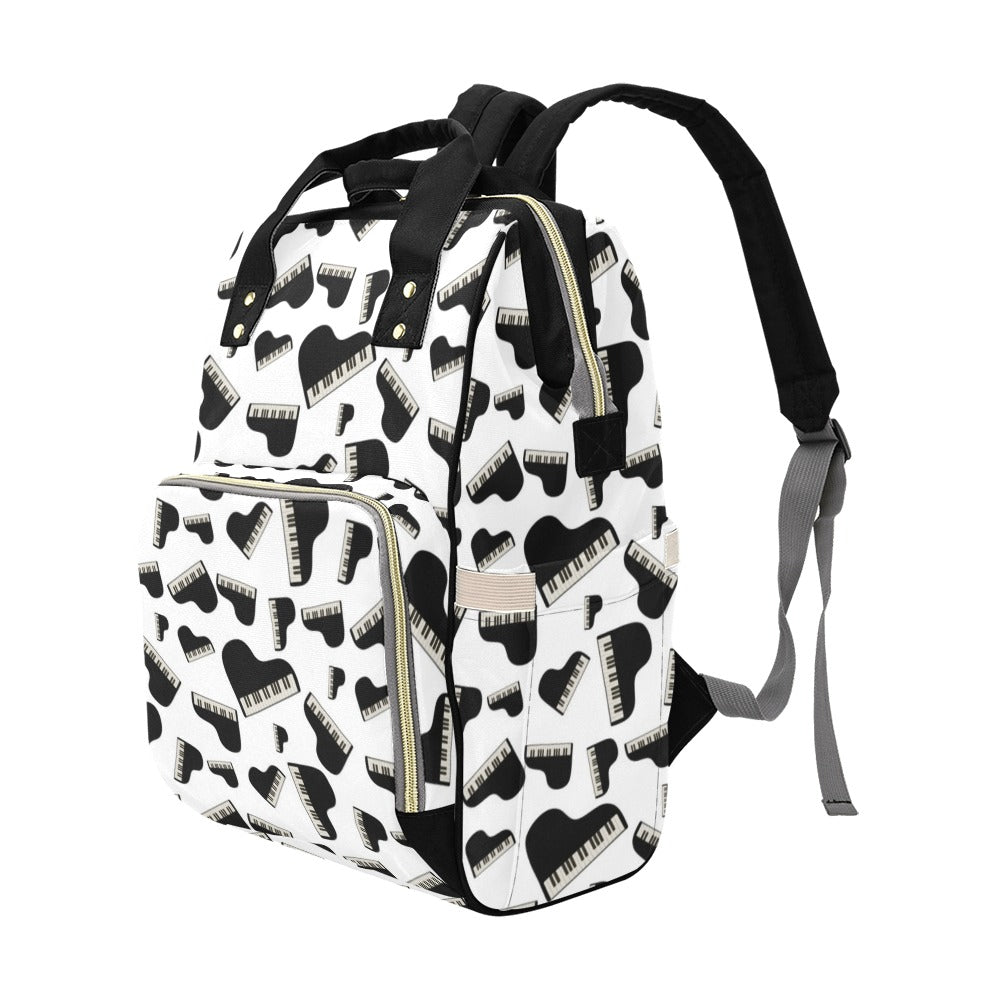 Piano Print Design LKS405 Diaper Bag Backpack
