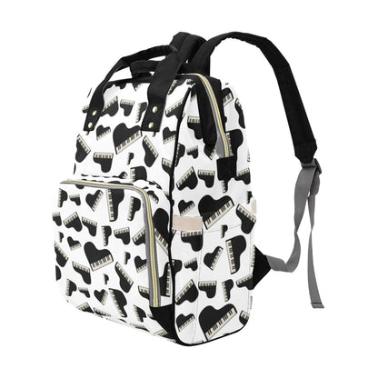 Piano Print Design LKS405 Diaper Bag Backpack