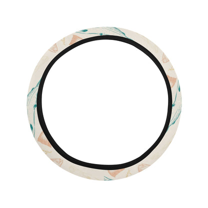Salmon Fish Print Design LKS305 Steering Wheel Cover with Elastic Edge