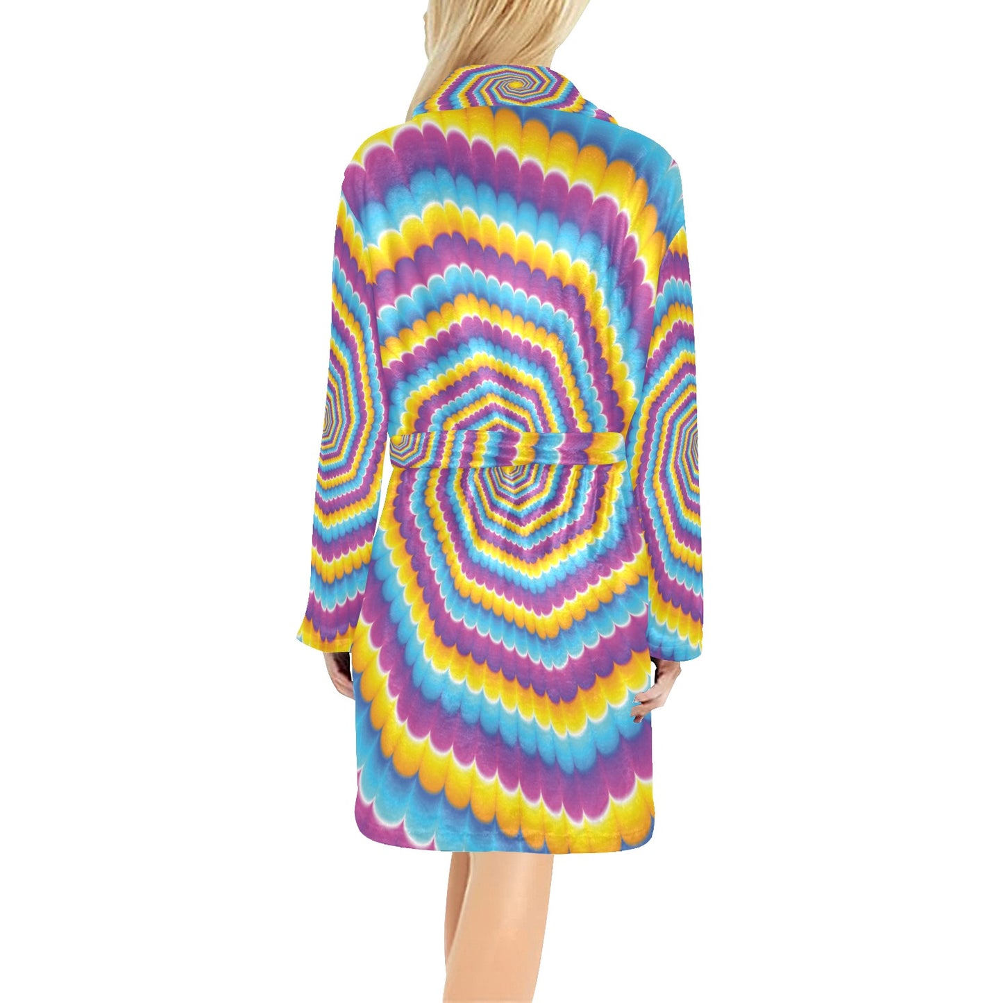 Optical illusion Pattern Print Design A04 Women's Fleece Robe