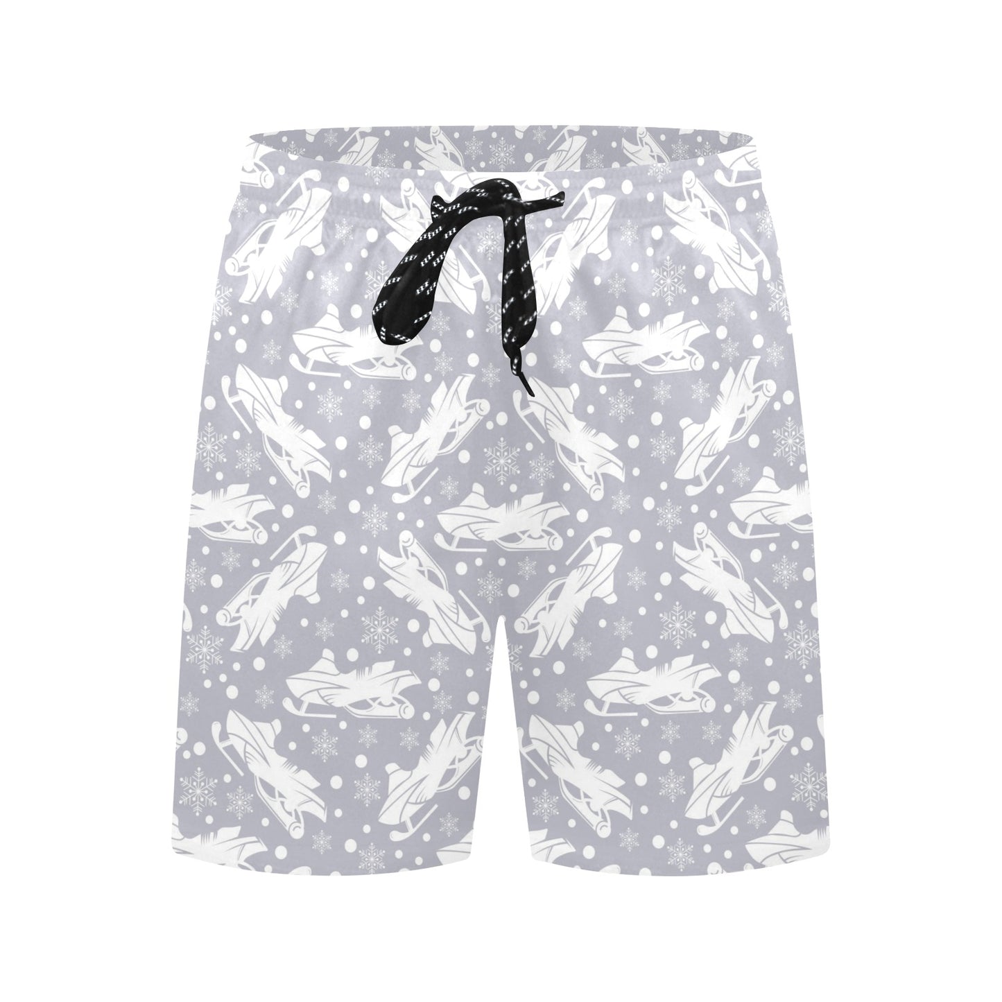 Snowmobile Print Design LKS302 Men's Swim Trunks Beach Shorts