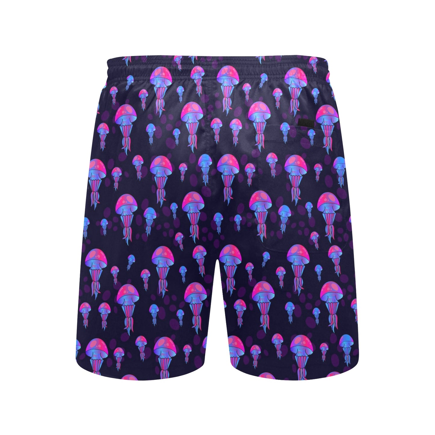 Jellyfish Neon Print Men's Swim Trunks Beach Shorts