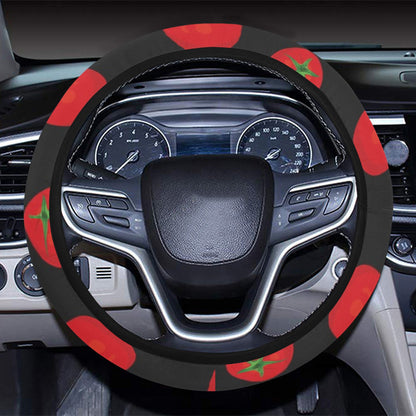 Tomato Print Design LKS305 Steering Wheel Cover with Elastic Edge