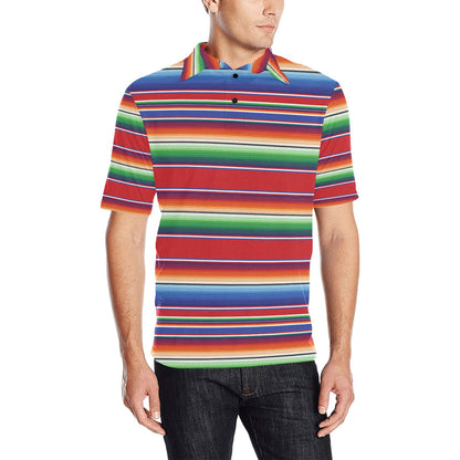 Serape Print Design LKS304 Men Polo Shirt
