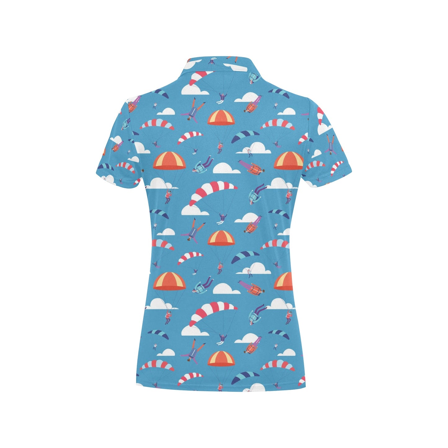 Skydiving Pattern Print Design 03 Women's Polo Shirt