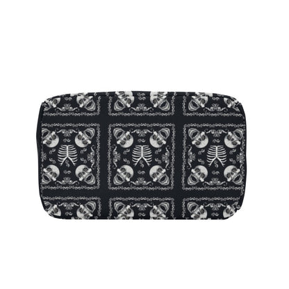Bandana Skull Black White Print Design LKS306 Insulated Lunch Bag