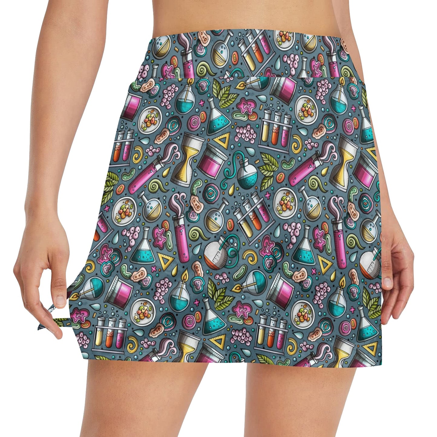 Science Print Design LKS304 17" Golf & Pickleball Skort with Pockets