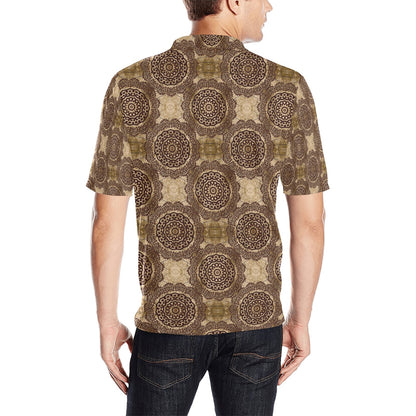 Ancient Greek Symbol Print Design LKS309 Men Polo Shirt