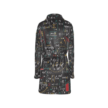 Math Pattern Print Design 04 Women's Fleece Robe