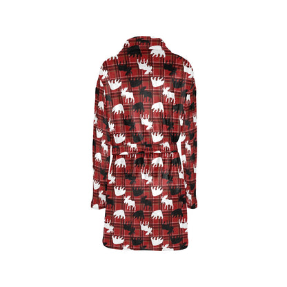 Moose Print Design LKS401 Women's Fleece Robe