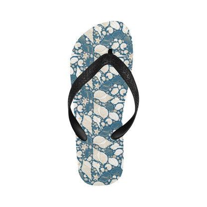 Seashell Print Design LKS308 Flip Flops