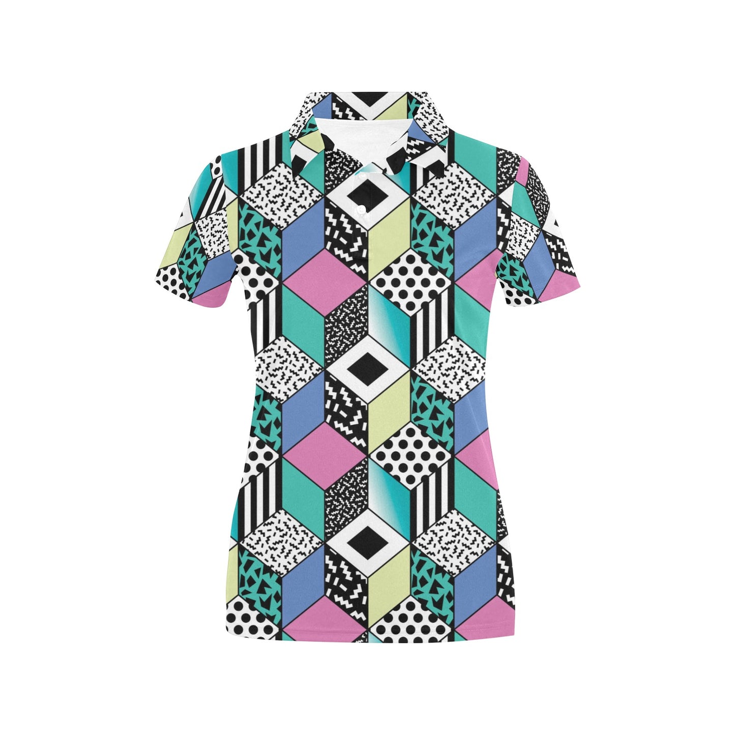 90s Pattern Print Design 3 Women's Polo Shirt