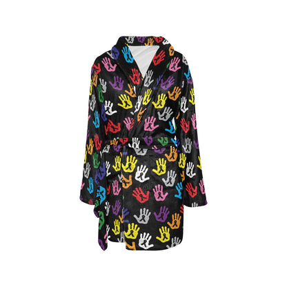 Cancer Awareness Pattern Print Design 04 Women's Fleece Robe