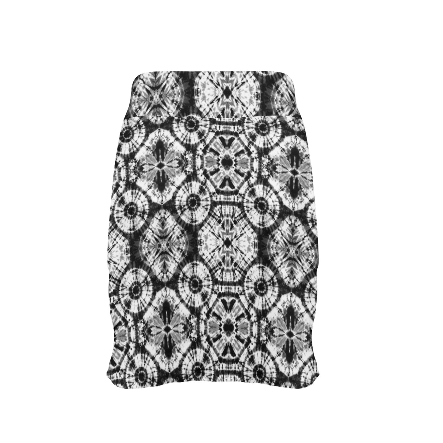 Tie Dye Black White Design Print 17" Golf & Pickleball Skort with Pockets
