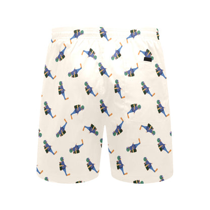 Scuba Driver Print Design LKS301 Men's Swim Trunks Beach Shorts