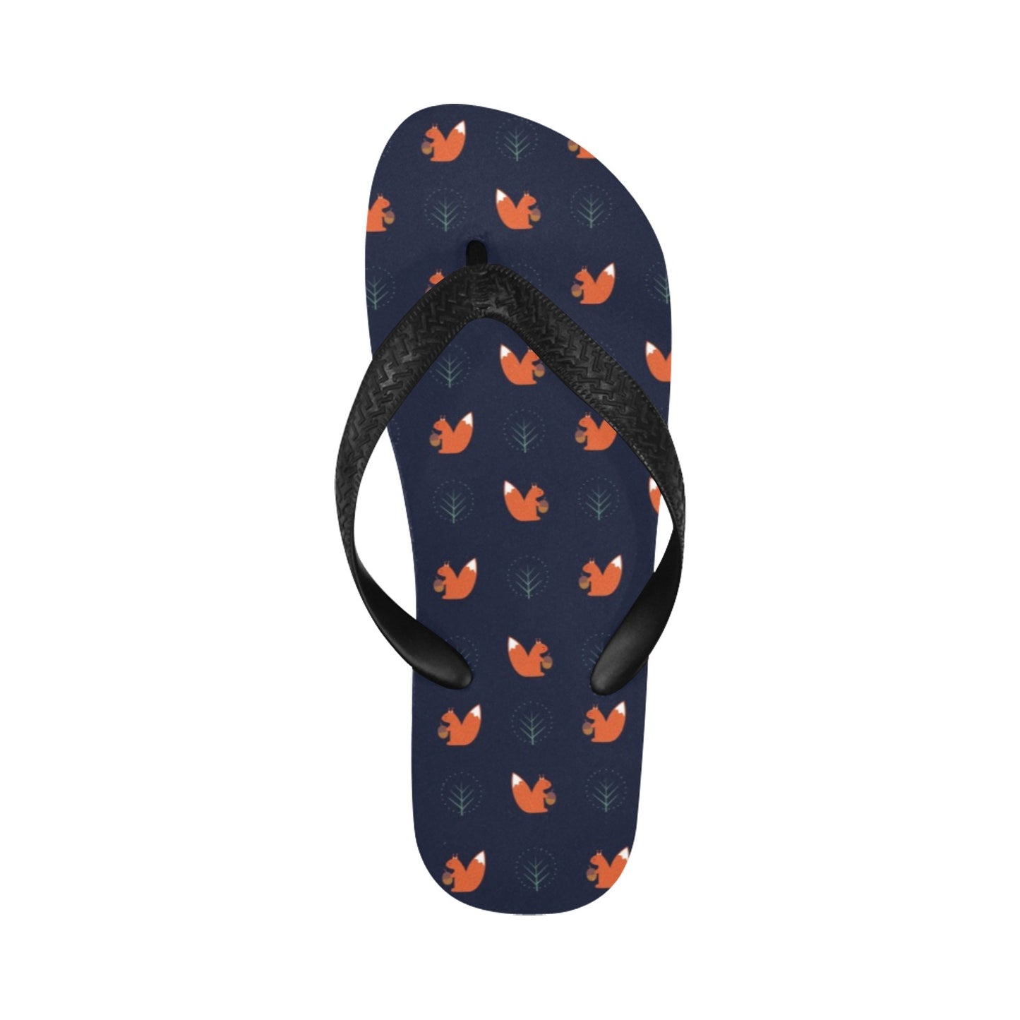 Squirrel Print Design LKS303 Flip Flops
