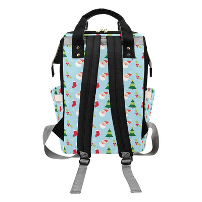 Santa Themed Print Design LKS301 Diaper Bag Backpack