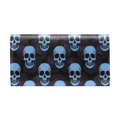 Skull Print Design LKS3012 Women's Trifold Wallet