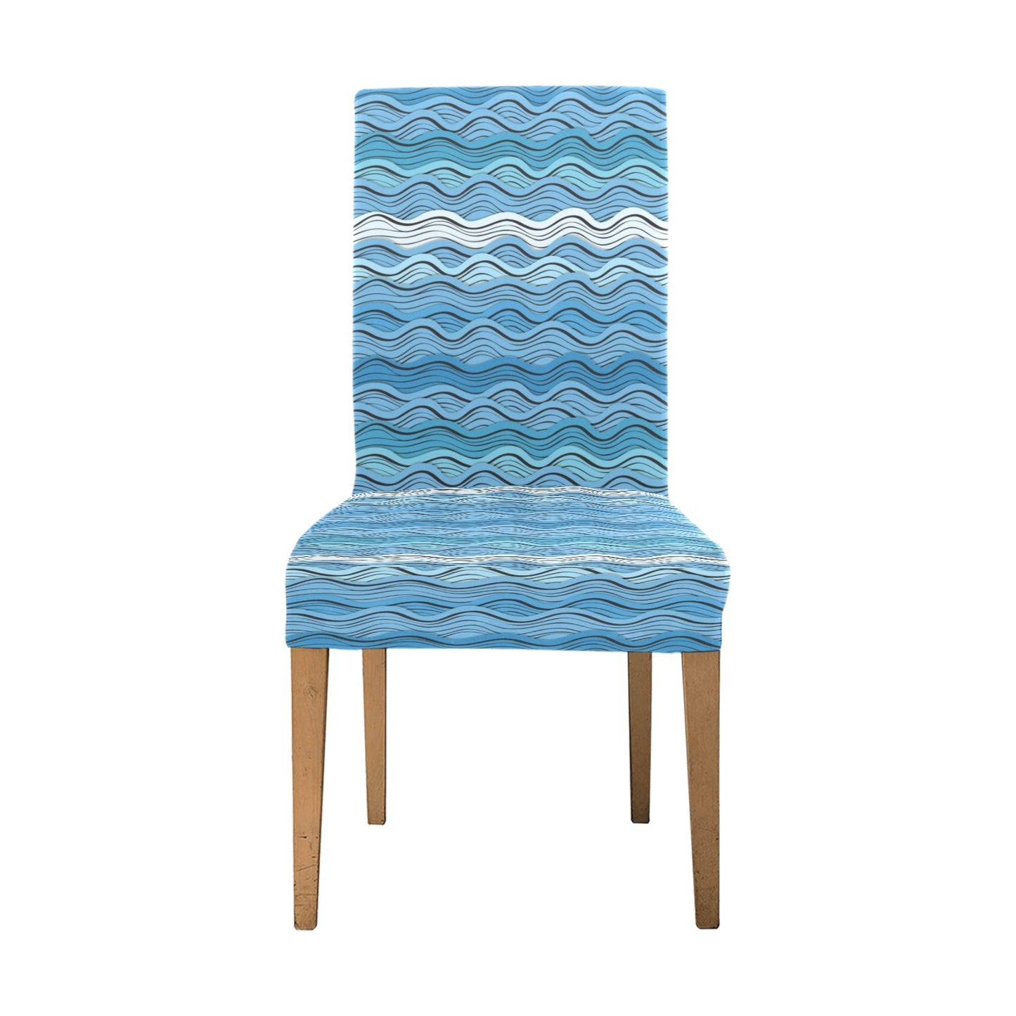 Wave Print Design LKS301 Dining Chair Slipcover