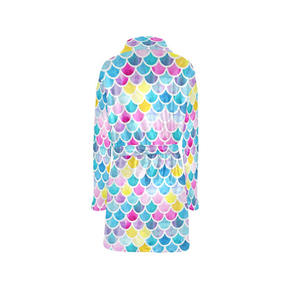 Scales Print Design LKS402 Women's Fleece Robe