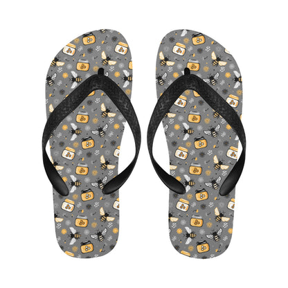 Honey Bee Print Design LKS301 Flip Flops