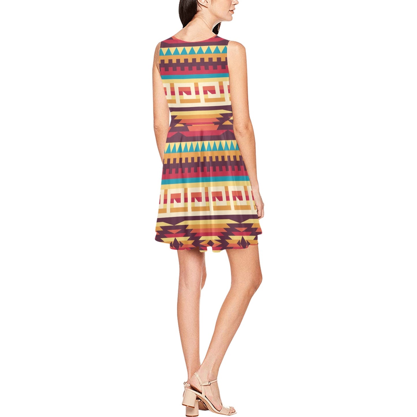 Tribal Aztec Vintage Sleeveless Dress