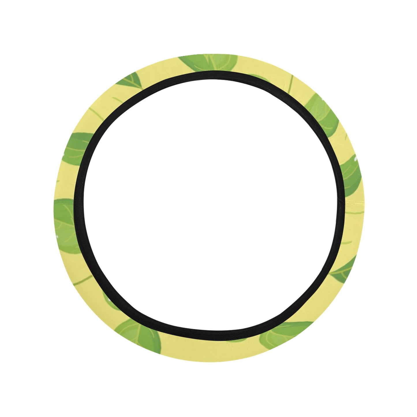 Spinach Print Design LKS302 Steering Wheel Cover with Elastic Edge